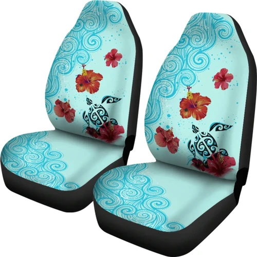 Alohawaii Car Accessory - Turtle And Hibiscus Car Seat Covers 02 - AH
