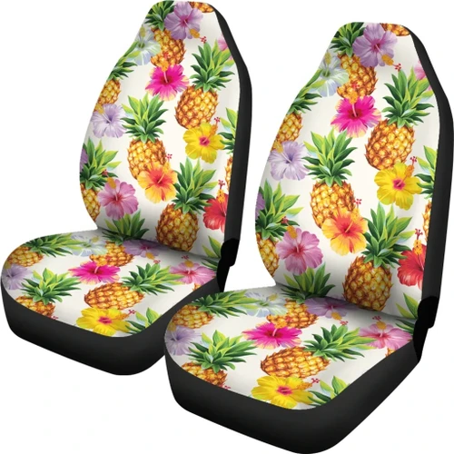 Alohawaii Car Accessory - Cool Pineapple And Hibiscus Car Seat Covers - AH - K5