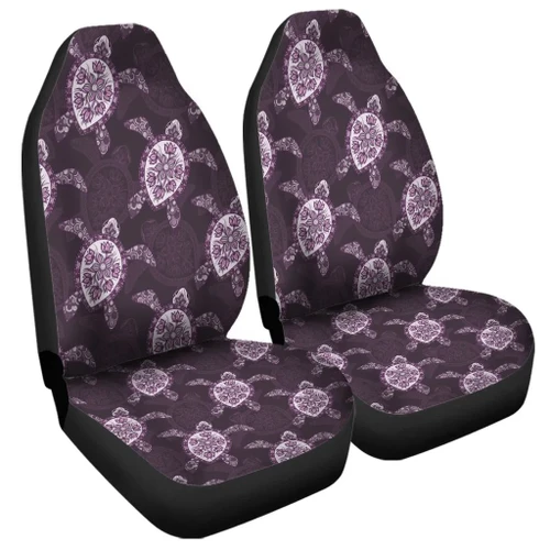 Alohawaii Car Accessory - Hawaii Turtle Plumeria Violet Car Seat Covers - AH - JR