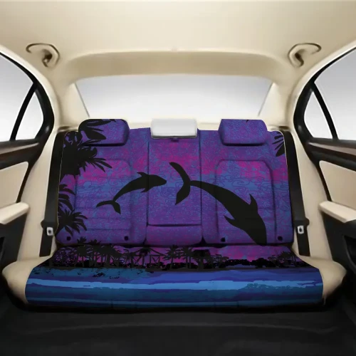 Alohawaii Car Accessory - Dolphin Dance In Night Back Seat Cover AH K5