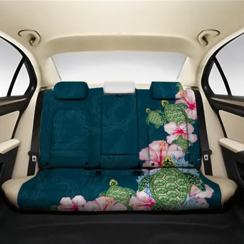 Alohawaii Car Accessory - Hibiscus Turtle Dance Back Seat Cover AH J1