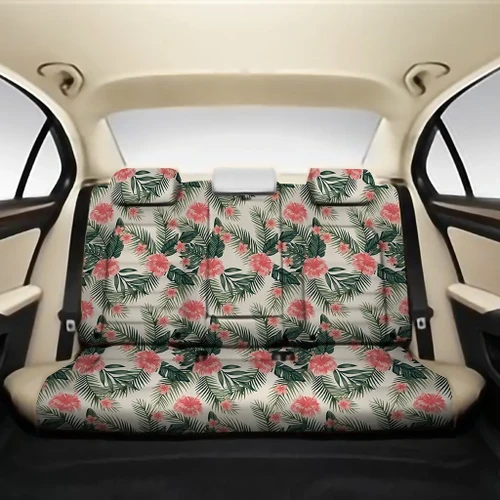 Alohawaii Car Accessory - Hibiscus Plumeria Tropical Red Back Seat Cover - AH - J4