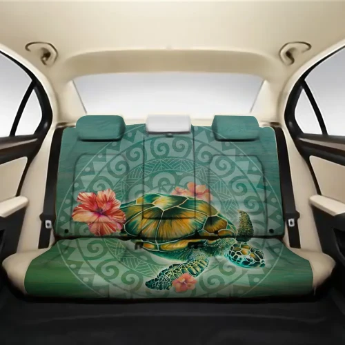 Alohawaii Car Accessory - Hibiscus Turtle Swimming Back Seat Cover AH J1