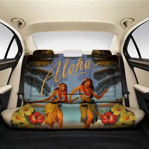 Alohawaii Car Accessory - Aloha Hula Dance Hibiscus Back Seat Cover AH J1