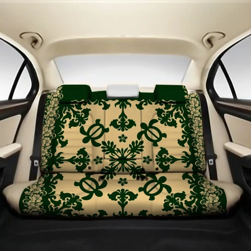Alohawaii Car Accessory - Alohawaii Back Car Seat Covers - Hawaiian Quilt Turtle Dance Sea Pattern - AH J8