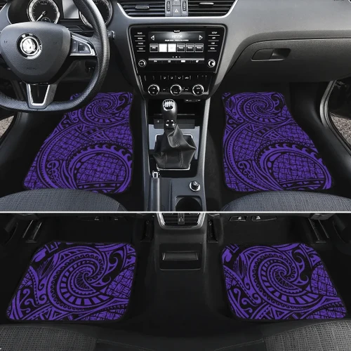 Alohawaii Car Accessory - Polynesian Maori Lauhala Violet Hawaii Car Floor Mats - AH - J6