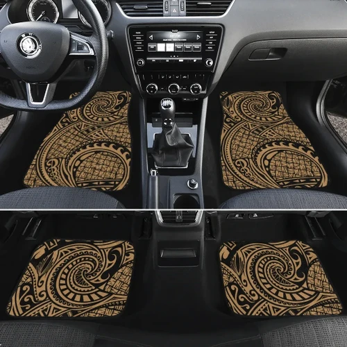 Alohawaii Car Accessory - Polynesian Maori Lauhala Gold Hawaii Car Floor Mats - AH - J6