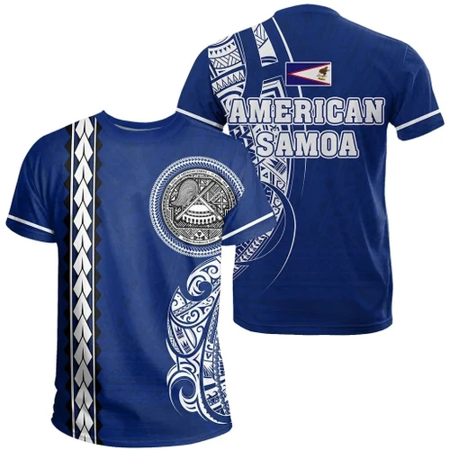 Alohawaii Tee - American Samoa T-Shirt - Polynesian Coat Of Arms - J6