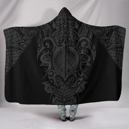 Alohawaii Clothing - Hawaii Turtle Polynesian Hooded Blanket - Gray - Armor Style - AH J9