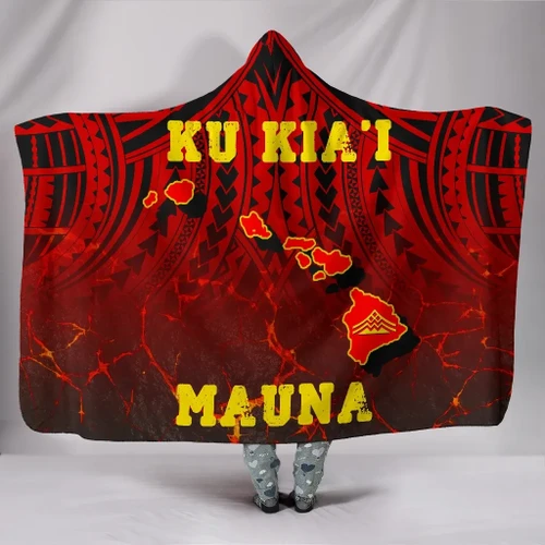 Alohawaii Clothing - Hawaii Hooded Blanket - Protect Mauna Kea Map - AH - J6