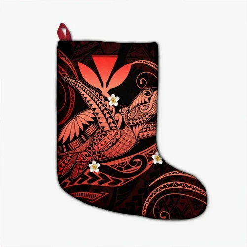 Alohawaii Clothing - Hawaii Turtle Polynesian Christmas Stocking - Nane Style Red - AH - J4R