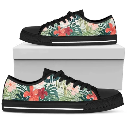 Alohawaii Footwear - Hawaii Bright Green Hibiscus Low Top Shoe - AH J2