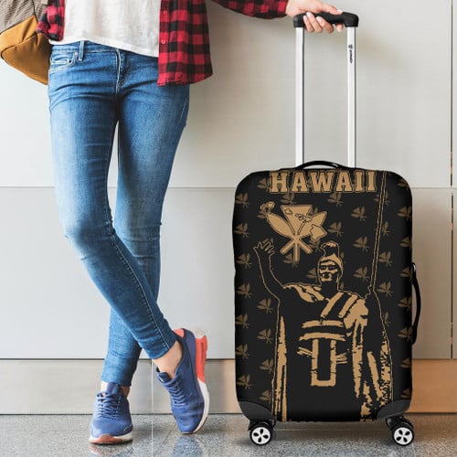 Alohawaii Accessory - Hawaii King Kanaka Maoli Golden Luggage Covers - AH J1