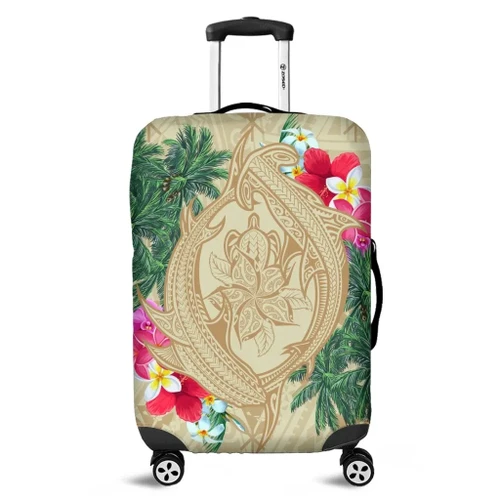 Alohawaii Accessory - Hawaii Kanaka Maoli Palm Trees Turtle And Sharks Luggage Covers - AH - J5C