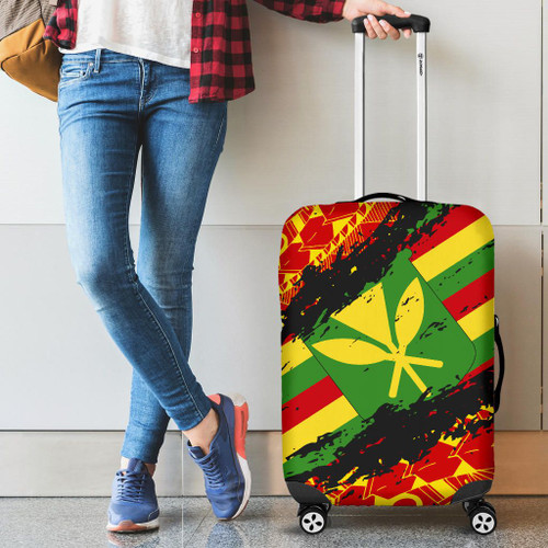 Alohawaii Accessory - Kanaka Flag Polynesian Luggage Covers - Nora Style - AH J9