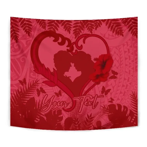 Alohawaii Home Set - (Personalized) Hawaiian Lover Valentine's Day Tapestry - LOV Style AH J3
