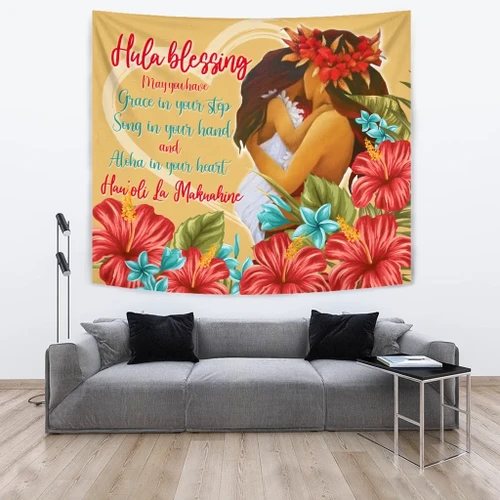 Alohawaii Home Set - Hawaii Happy Mother Day Tapestry - Love Style - AH - JA