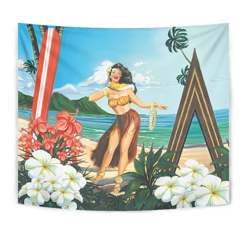 Alohawaii Home Set - Aloha Hula Dance Tapestry - AH - J1