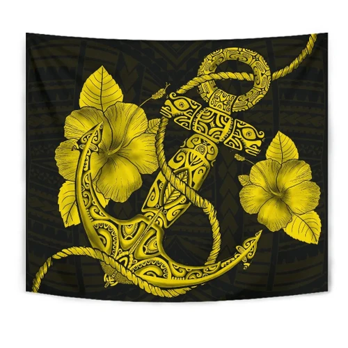 Alohawaii Home Set - Anchor Yellow Poly Tribal Tapestry - AH - J14