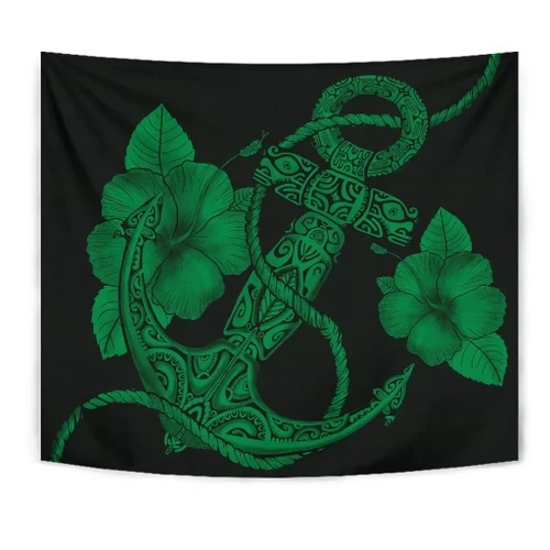 Alohawaii Home Set - Anchor Green Poly Tribal Tapestry - AH - J14