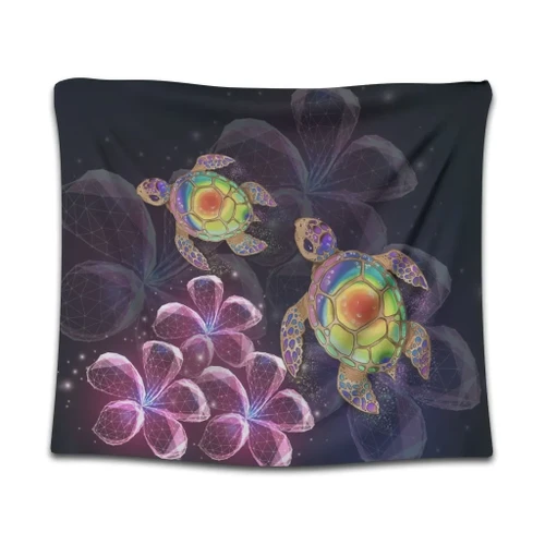 Alohawaii Home Set - Hawaii Galaxy Turtle Hibiscus Tapestry - AH - J4C