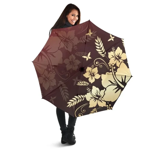 Alohawaii Umbrella - Hibiscus Golden Royal Umbrella - AH - J1