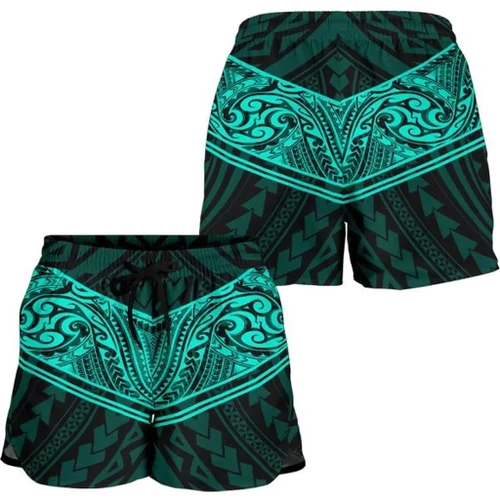 Alohawaii Short - Specialty Polynesian Women's Shorts Turquoise - AH J4