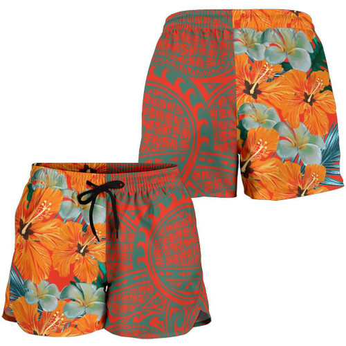 Alohawaii Short - Tropical Polynesian - Hawaiian Women's Shorts - Haka Style - AH - J2