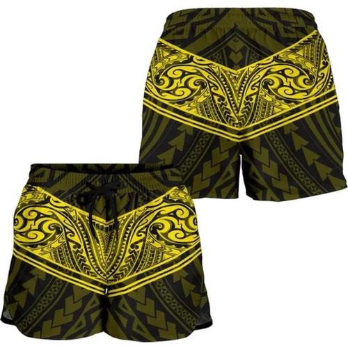 Alohawaii Short - Specialty Polynesian Women's Shorts Yellow - AH J4