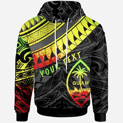Alohawaii Clothing - Hoodie Guam Custom Personalised - Ginger Lei Pattern Reggae - BN20