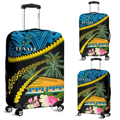 Alohawaii Accessory - Tuvalu Ellice Maneapa Luggage Covers - Road to Hometown K4