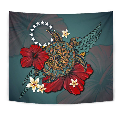 Alohawaii Home Set - Cook Islands Tapestry - Blue Turtle Tribal A02