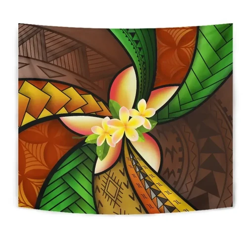 Alohawaii Home Set - Kanaka Maoli ( Hawaiian) Tapestry - Polynesian Plumeria Personal Signature A24