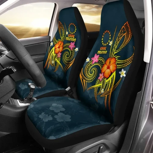 Alohawaii Accessories Car Seat Covers - Cook Islands Polynesian - Legend of Cook Islands (Blue) - BN15