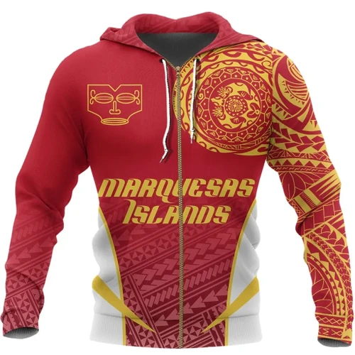 Alohawaii Clothing - Zip Hoodie Marquesas Islands Active Special A7