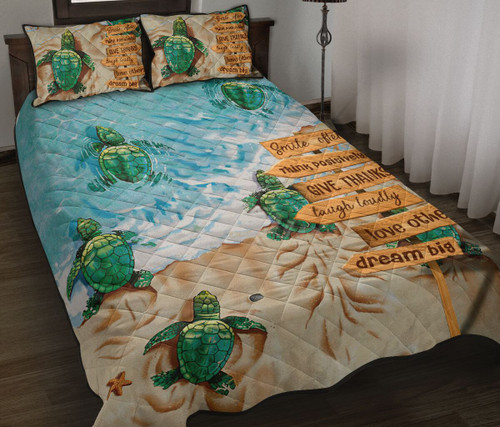 Alohawaii Home Set - Hawaii Turtle Sea Quilt Bed Set - Dream Ocean - AH JW