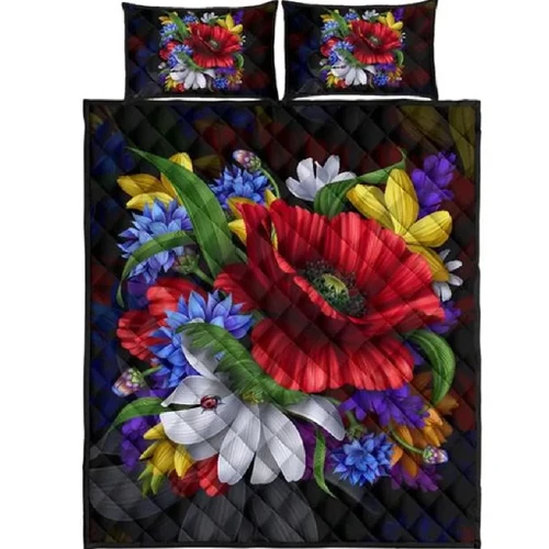 Alohawaii Home Set - Blooming Flower Quilt Bed Set - AH J4