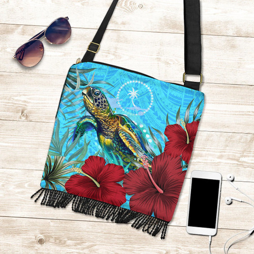 Alohawaii Crossbody Boho Handbag - Chuuk Turtle Hibiscus Ocean Crossbody Boho Handbag A95