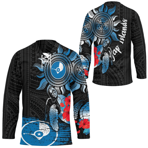 Alohawaii Clothing - Yap Polynesian Sun and Turtle Tattoo Hockey Jersey A35