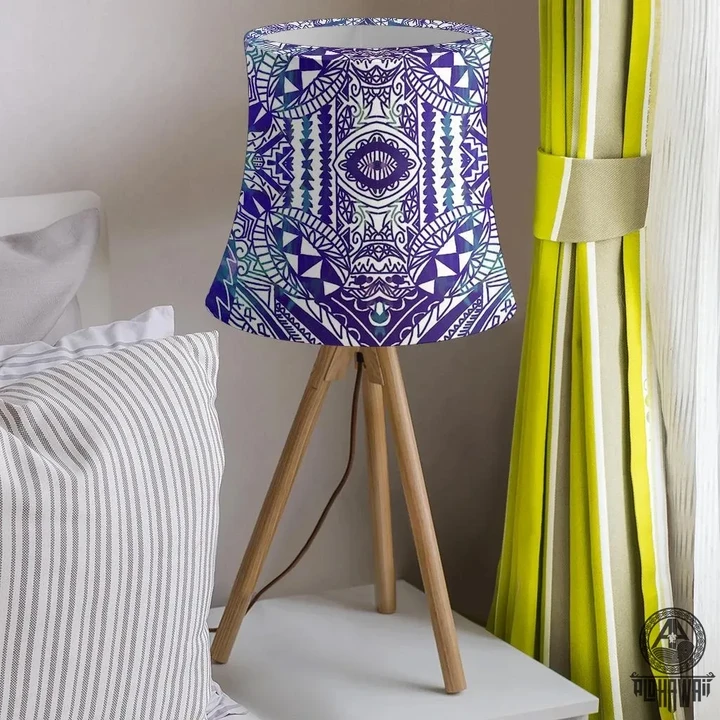 Alohawaii Accesory - Polynesian Symmetry Gardient Violet Drum Lamp Shade