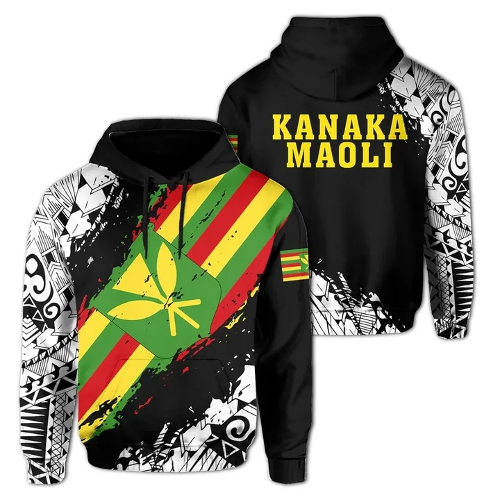 Alohawaii Hoodie - Kanaka Flag Polynesian Hoodie - Nora Style - AH J9