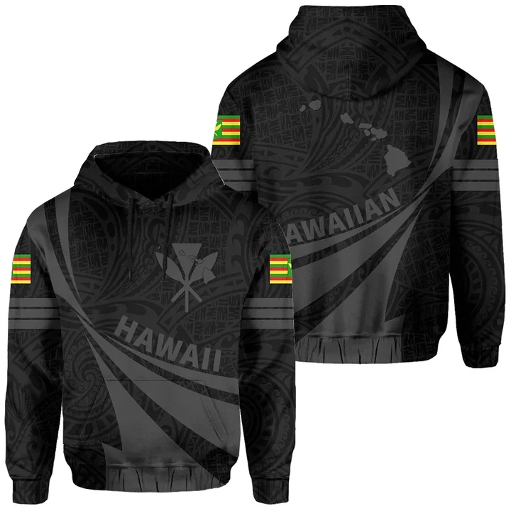 Alohawaii Hoodie - Kanaka Polynesian Hoodie Gray - Doma Style - AH - J1