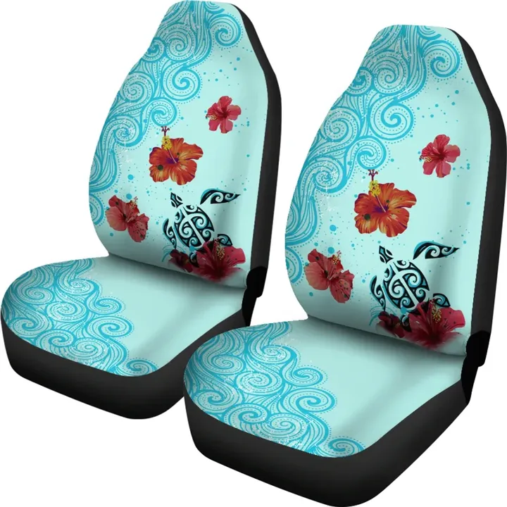 Alohawaii Car Accessory - Turtle And Hibiscus Car Seat Covers 02