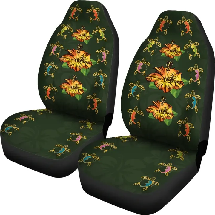 Alohawaii Car Accessory - Turtle and Hibiscus Car Seat Covers