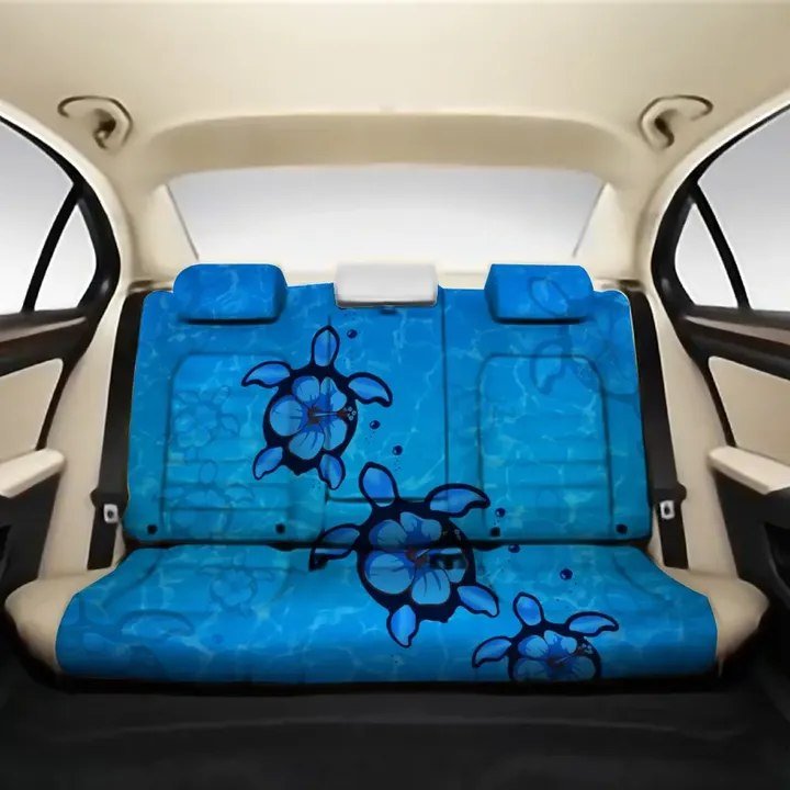 Alohawii Car Accessory - Turtle Hibiscus Swim In Sea Back Seat Cover