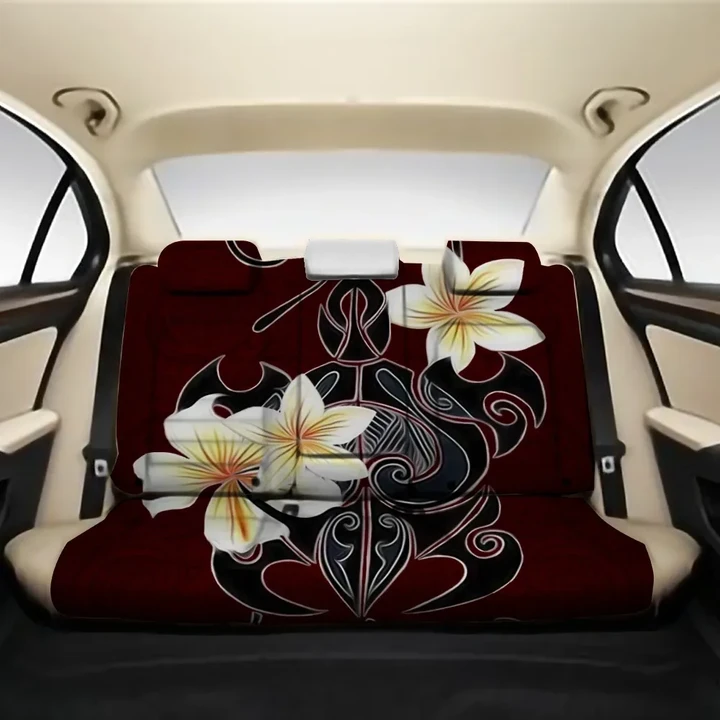 Alohawii Car Accessory - Turtle Poly Trinal Plumeria Red Back Seat Cover