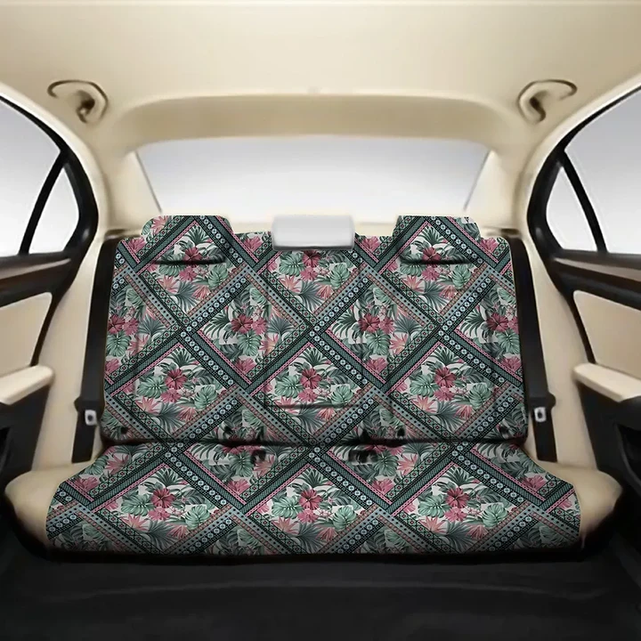 Alohawii Car Accessory - Hawaii Exotic Tropical Flowers In Pastel Colors Back Seat Cover