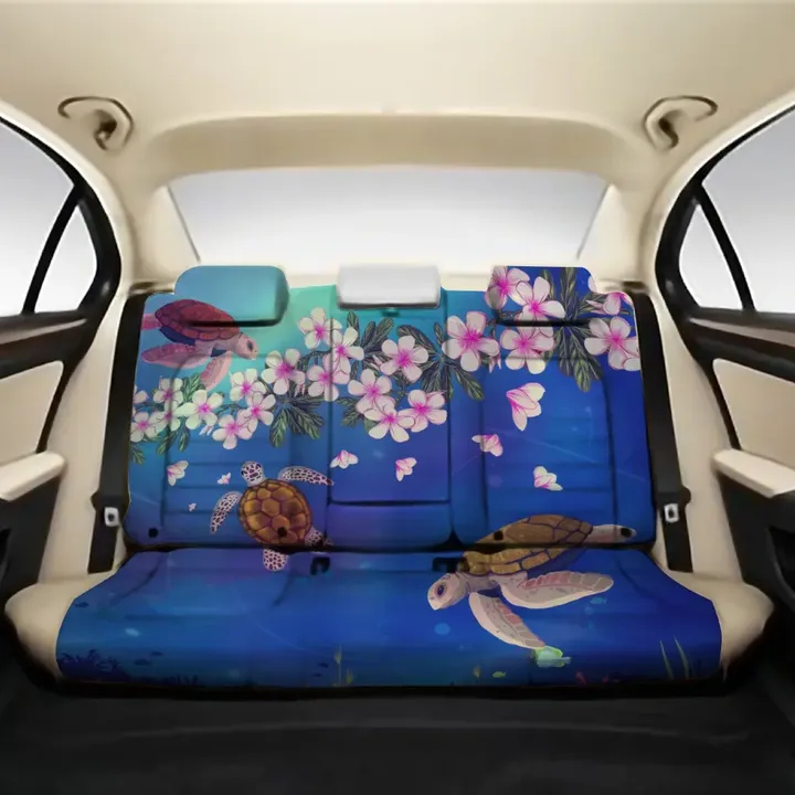 Alohawii Car Accessory - Turtle Plumeria Ocean Back Seat Cover