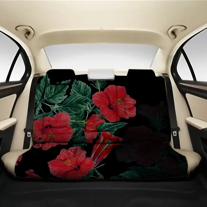 Alohawii Car Accessory - Hibiscus Red Flower Back Seat Cover