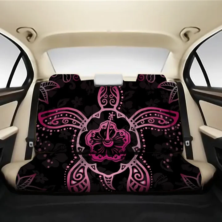 Alohawii Car Accessory - Turtle Hibiscus Pink Back Seat Cover